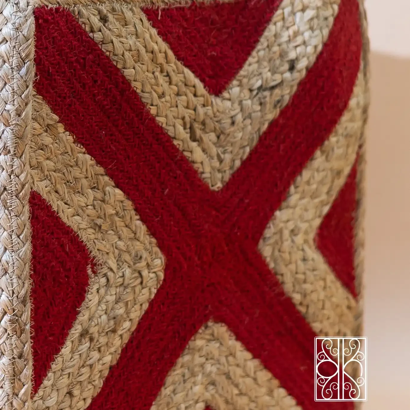 Cotton and Jute Pouf